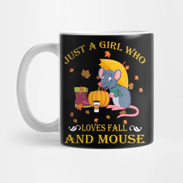 Just A Girl Who Loves Fall & Mouse Funny Thanksgiving Gift by LiFilimon